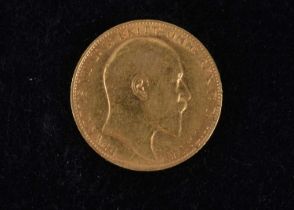 An Edward VII Full Gold Sovereign,