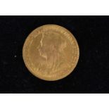 A Victoria style gold coin,