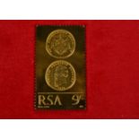 A South Africa Gold replica stamp,