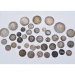 A collection of George III and Victoria British silver coinage,
