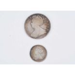 Two British Silver Queen Anne coins,