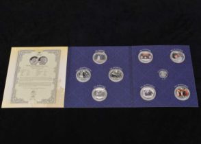 A 2017 Gibraltar, London Mint issued Platinum wedding Anniversary Photographic coin collection,