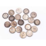 A collection of nineteen Silver Victoria shillings,