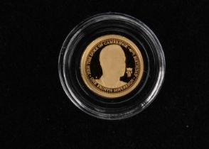 An Ascension Islands Gold Proof one-eighth Sovereign,