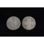 Two George II Silver Sixpences,