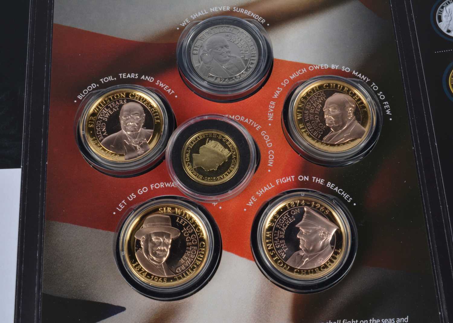 A 2015 Gibraltar, London Mint issued Sir Winston Churchill coin collection, - Image 2 of 4