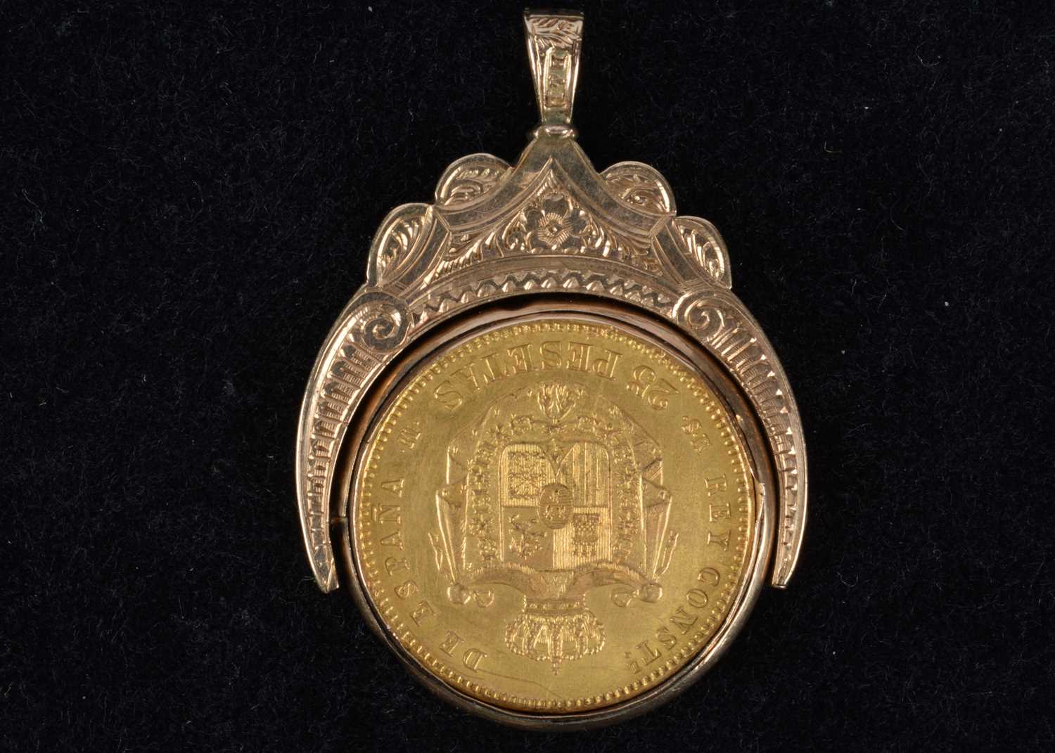 A Spain 25 Pesetas Gold coin, - Image 2 of 2