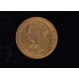 A Victoria style gold coin,