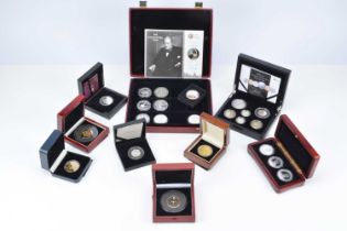 A collection of seventeen Silver Proof crown size coins,