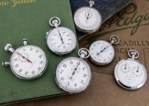 Six second half 20th century stopwatches,