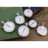 Six second half 20th century stopwatches,