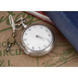 A George III silver silver pair cased pocket watch by William Massey of Nantwich,