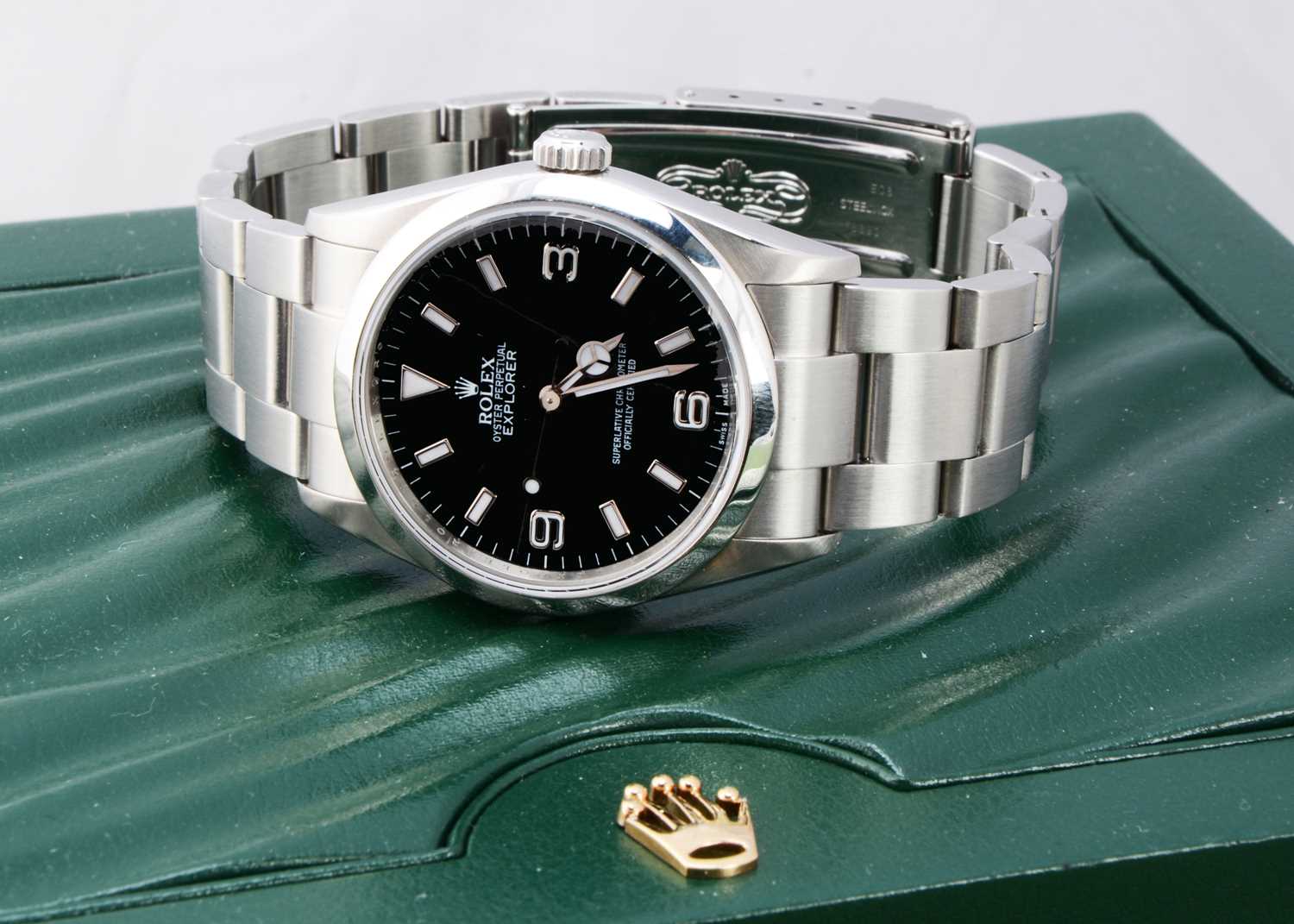 A modern Rolex Oyster Perpetual Explorer stainless steel wristwatch, - Bild 2 aus 5