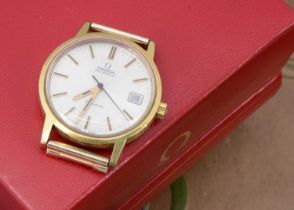 A 1970s Omega Automatic gold plated and stainless steel wristwatch,