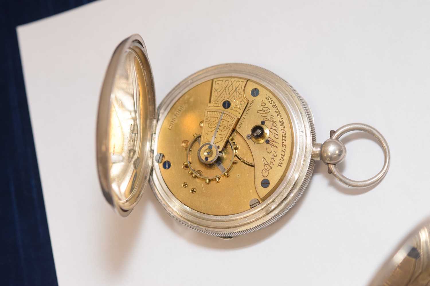 Three Victorian and later silver open faced pocket watches, - Image 4 of 4