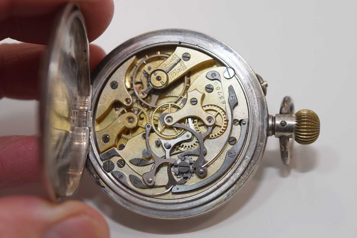 Three 20th century pocket stopwatches, - Image 9 of 9