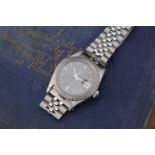 A 1970s and later Rolex Oyster Perpetual Datejust stainless steel wristwatch,