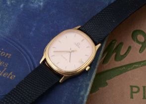 A 1980s Omega Quartz 9ct gold cased wristwatch,