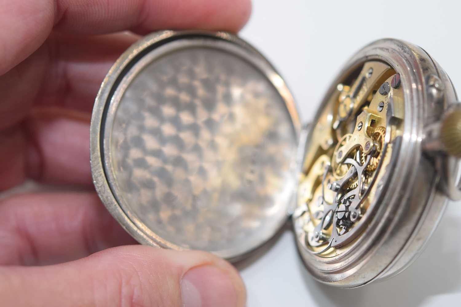 Three 20th century pocket stopwatches, - Image 2 of 9