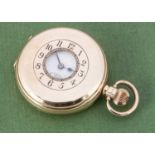 A George V period 9ct gold half hunter pocket watch,