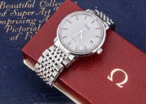 A circa 1970's Omega Deville automatic stainless steel wristwatch,