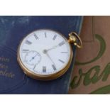 An early Victorian 18ct gold open face pocket watch,