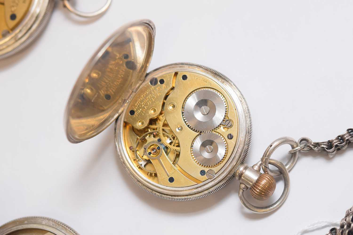 Three Victorian and later silver open faced pocket watches, - Image 3 of 4