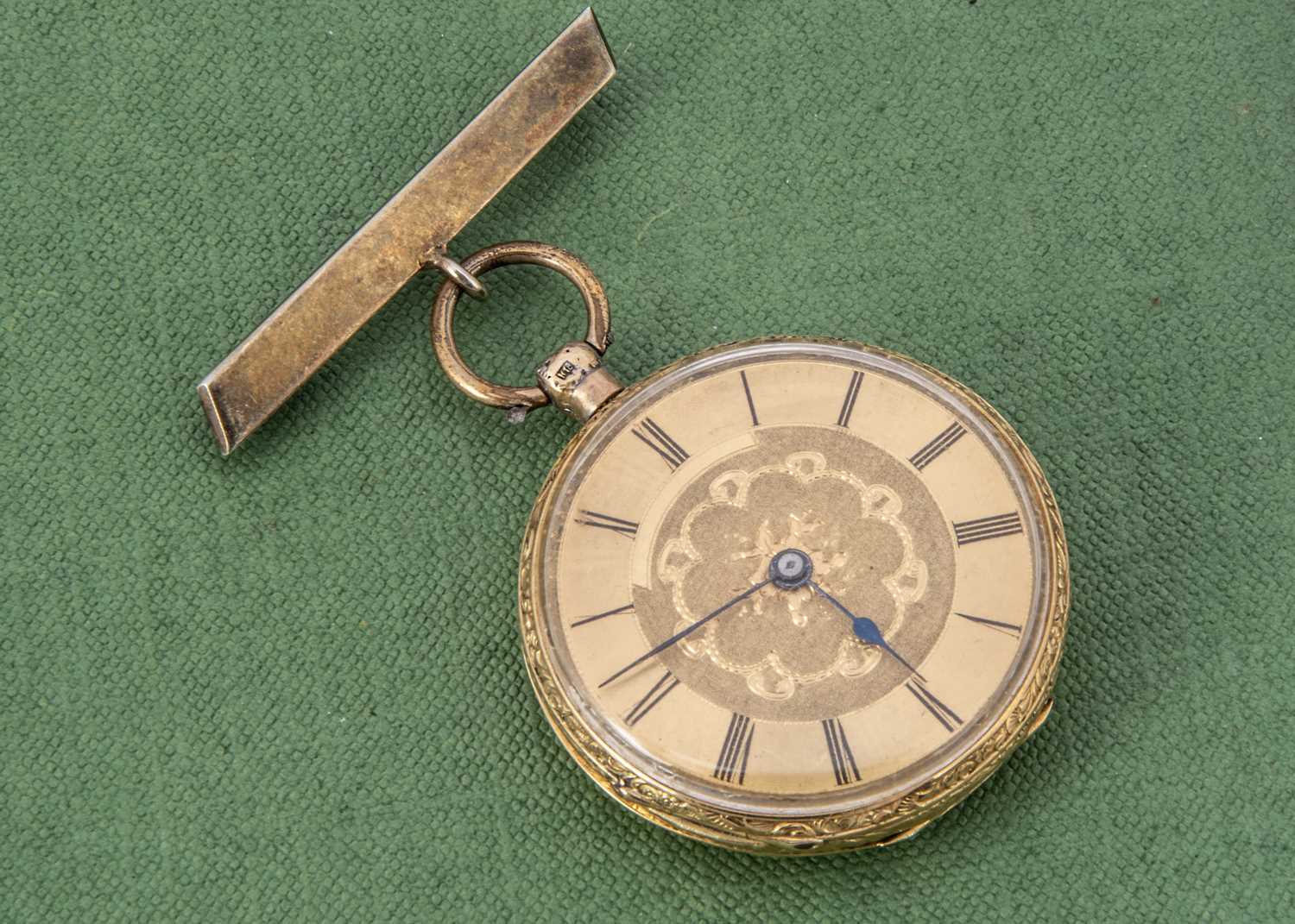 A Victorian 18ct gold open faced pocket watch,