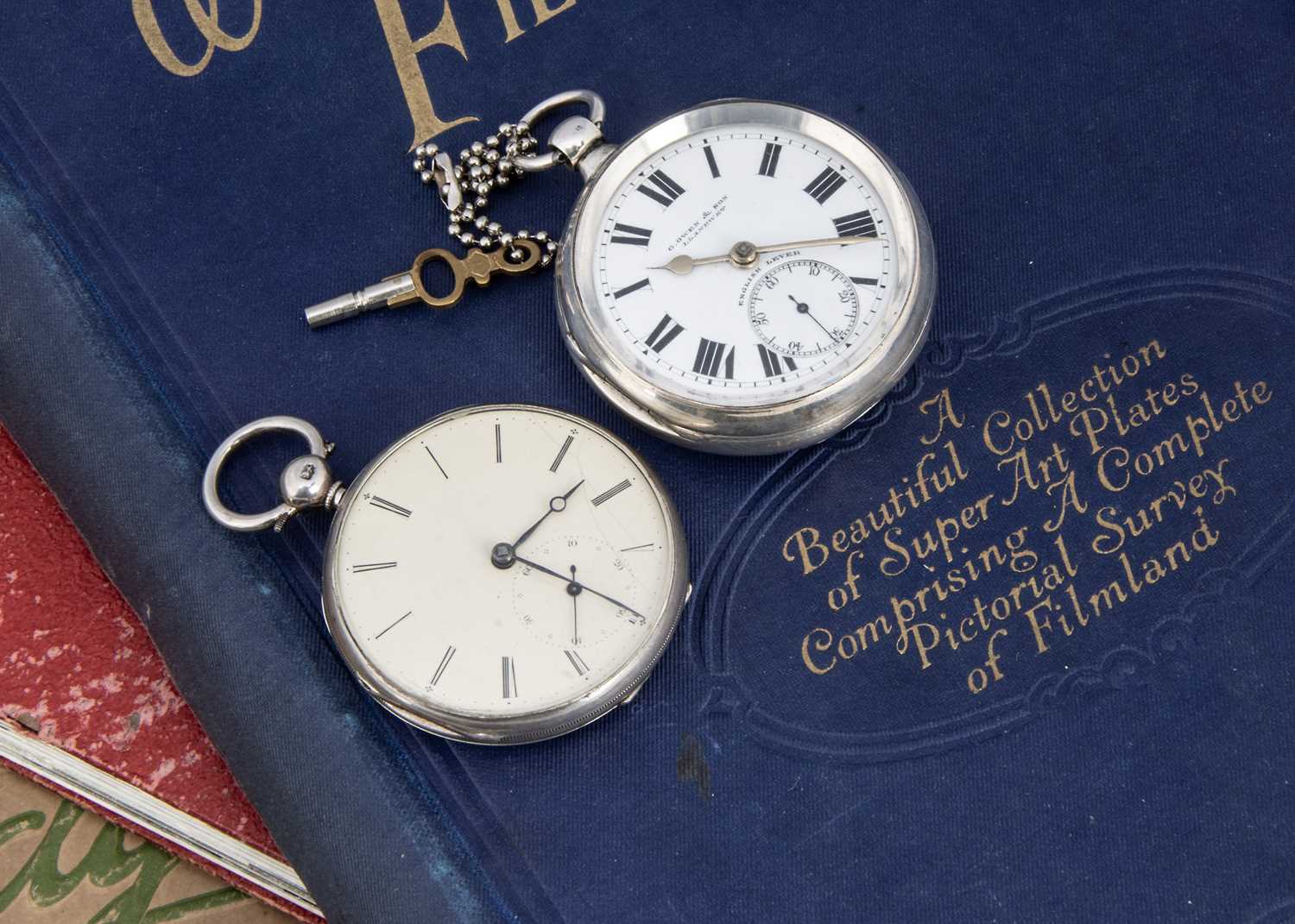 Two Victorian silver open faced pocket watches,