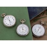 Three 20th century pocket stopwatches,