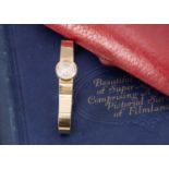 A c1960s Omega 18ct gold manual wind lady's cocktail dress wristwatch,