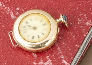 An Edwardian 18ct gold lady's pocket watch,