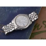 A c1980s Seiko 5 Automatic stainless steel wristwatch,