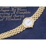 An Omega quartz 18ct gold lady's wristwatch,