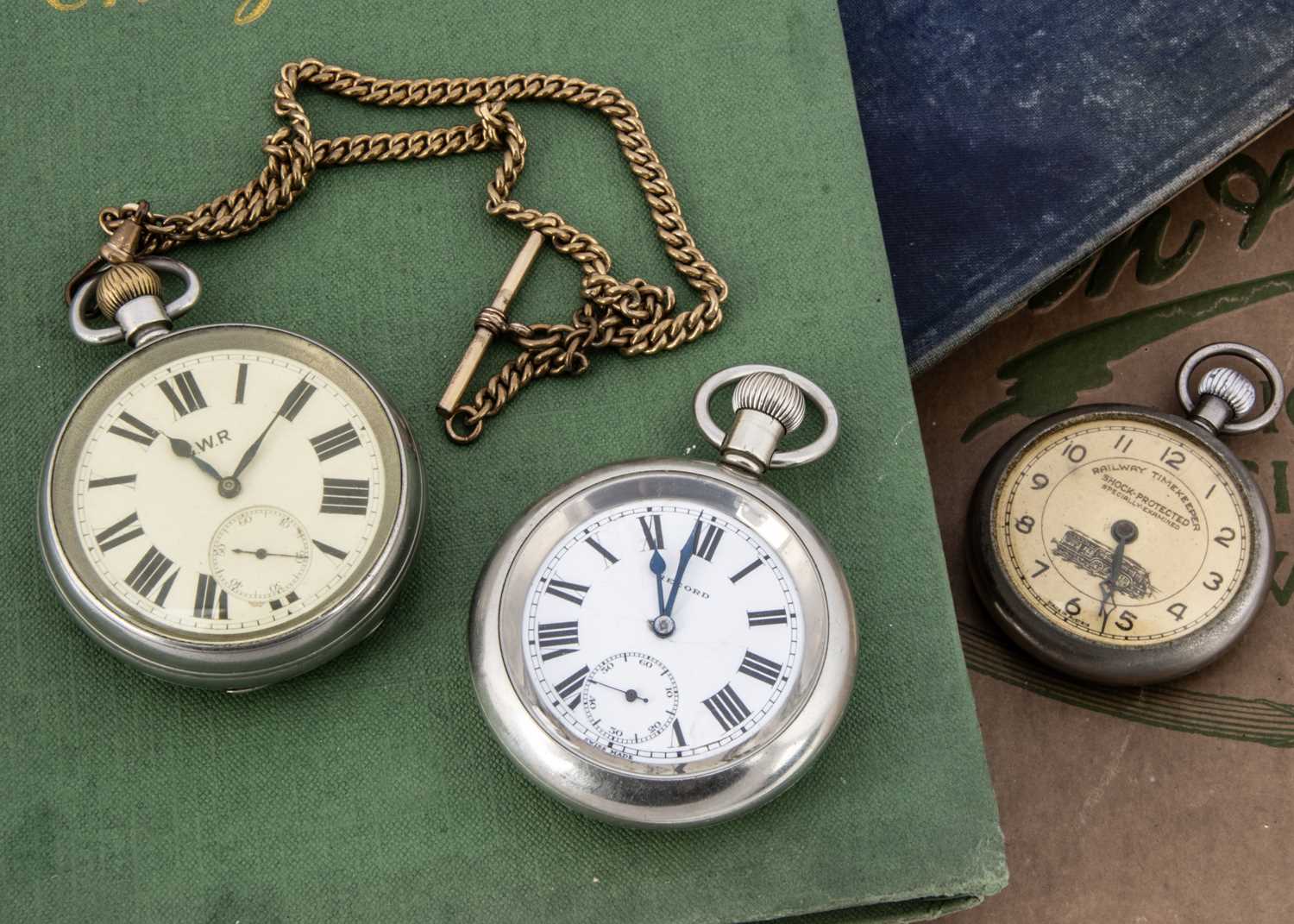 Three railway related pocket watches,