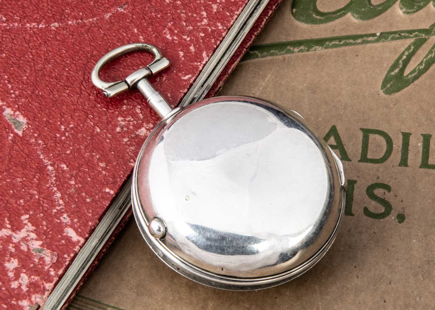 A George III silver silver pair cased pocket watch by Charles Huntley of London, - Image 4 of 4