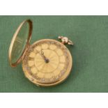 An early Victorian 18ct gold open face pocket watch by Dulin Conhill,