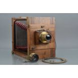 A Restored 17cm x 23¼cm Tailboard Camera,