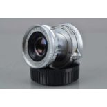 A Leitz Wetzlar 50mm f/2.8 Elmar Collapsible Lens,