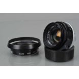 A Leitz Canada 35mm f/1.4 Summilux Lens,