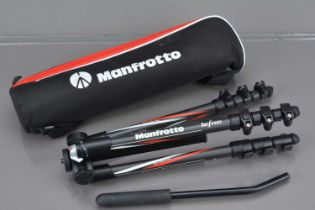 A Manfrotto Befree MKBFR4-BH Carbon Fiber Tripod,