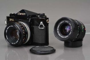 A Canon F-1 SLR Camera,