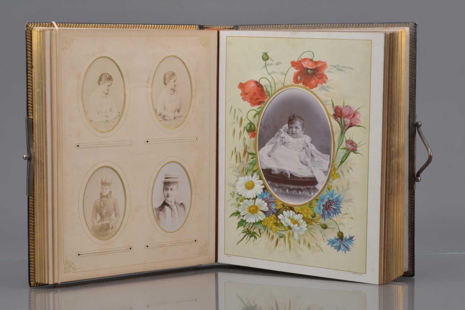 A Cabinet Card & Carte de Visite and Chromolitho Album, - Image 2 of 5