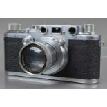 A Leitz Wetzlar Leica IIIc Rangefinder Camera,