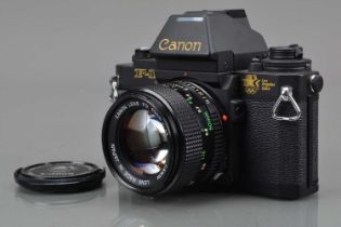 A Canon F-1n L..A. 1984 Olympic Edition SLR Camera,