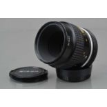 A Nikon Micro Nikkor 55mm f/2.8 Ai-S lens,