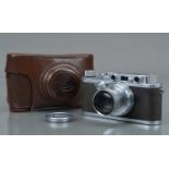 A Leitz Wetzlar Leica IIIa Model G Rangefinder camera,