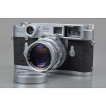 A Leitz Wetzlar Leica M3 Rangefinder Camera,