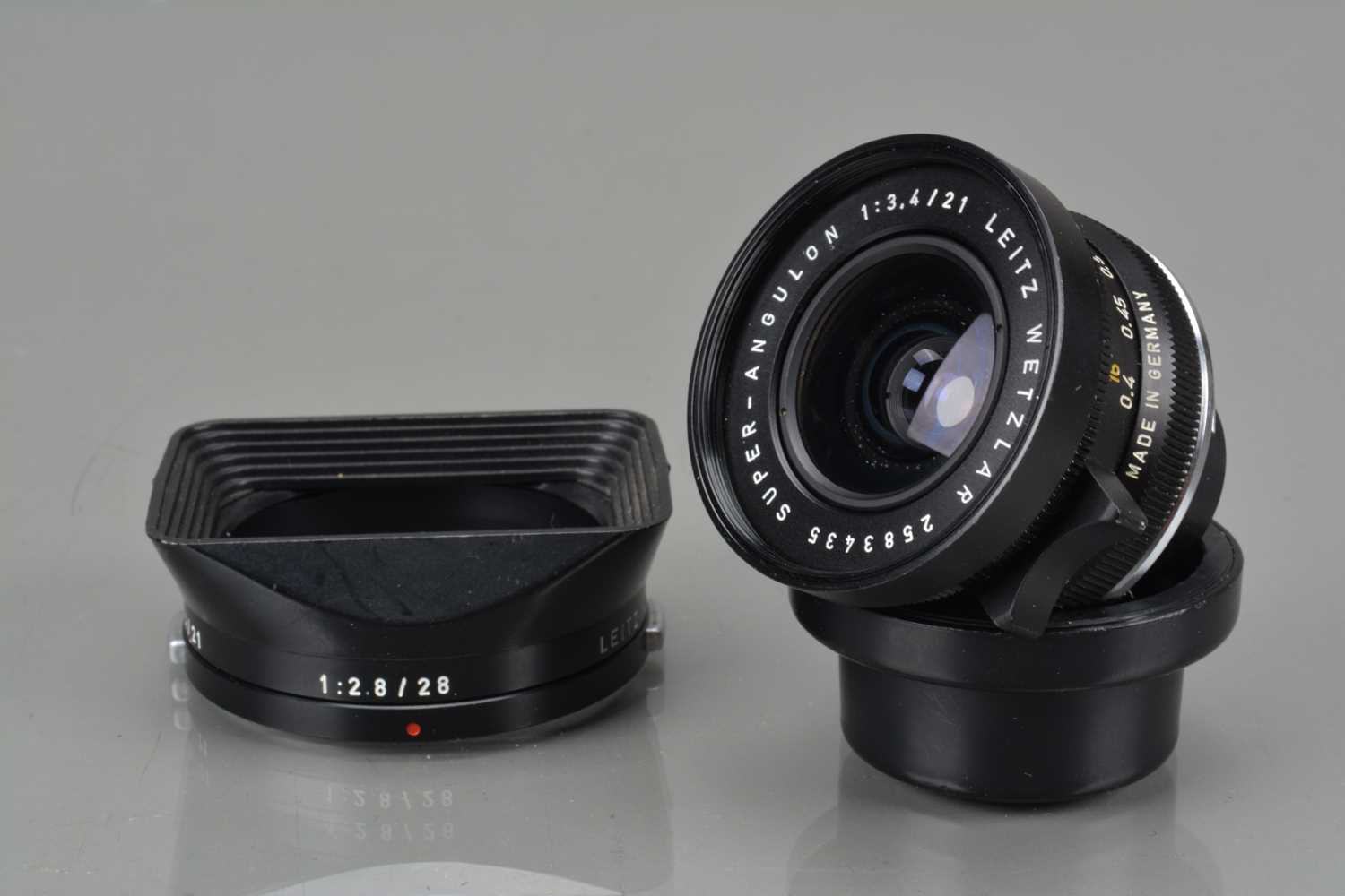 A Leitz Wetzlar 21mm f/3.4 Super-Angulon Lens,