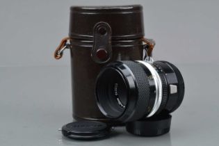 A Nikon Micro Nikkor-P 55mm f/3.5 Ai lens,